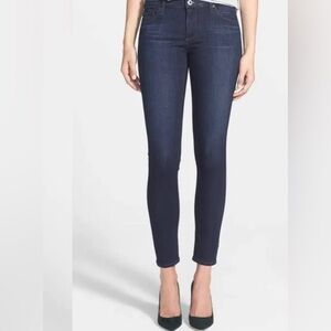 *AG ADRIANO GOLDSCHMIED* Dark Blue Super Skinny Ankle Jeans Size 25